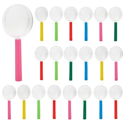 Magnifying Glass Kids 30 Pieces Plastic Magnifier Colorful Mini Hand Lens