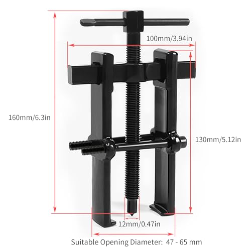Beam 2 Jaw Puller 2.5" Bearing Gear Pullers, 160mm T-Shaped Screw - size: 2Jaw 2.5In 100×160MM