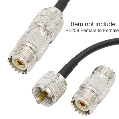 exgoofit PL259 Male to Male Adapter 12 inch RG58 Cable 2-Pack Low Loss Digital Coax UHF Jumper Cable for HAM & CB Radio,Antenna Analyzer,Dummy Load,SWR Meter - size: 2-PACK
