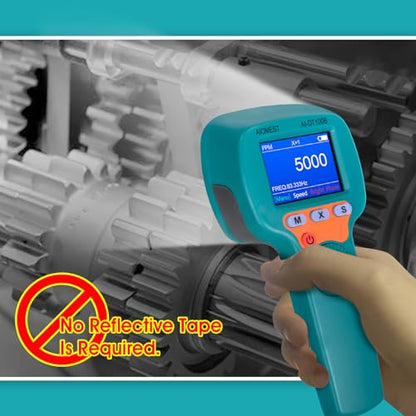 LED Stroboscope 99,999 RPM/Hz, Strobe Light Tachometer w/Data Logging - color: green