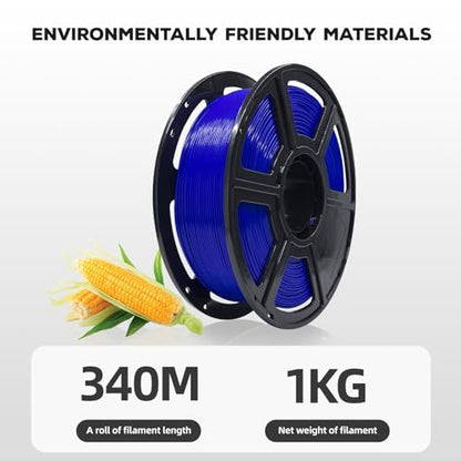 FLASHFORGE PLA Filament 1.75mm, 3D Printer Filament 1kg (2.2lbs) Spool, Dimensional Accuracy +/- 0.02mm, 3D Printing Filament Easy to Use and Fits for Most FDM 3D Printers (Blue) - color: Blue
