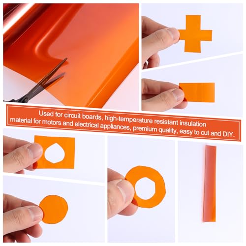 Polyimide Film, No Adhesive, High Temp Resistant, 39.3x17.3 Inch, 2/4/7.9 Mil, for Electronic Insulating and 3D Printing (39.37" x17.32x2 mils) - size: 39.37"x17.32"x2 mils
