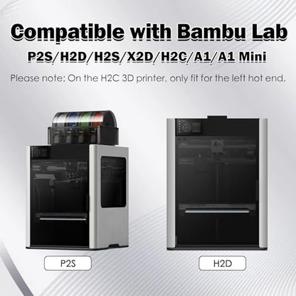 4 PCS 0.2/0.4/0.6MM P2S Hotend Kit for Bambu Lab X2D/H2D/H2S/H2C/A1/A1 Mini