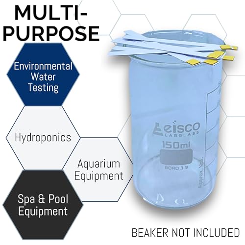 Eisco pH Test Strips 7-10, pH Strips for Water Testing, 0.5 Step Increments