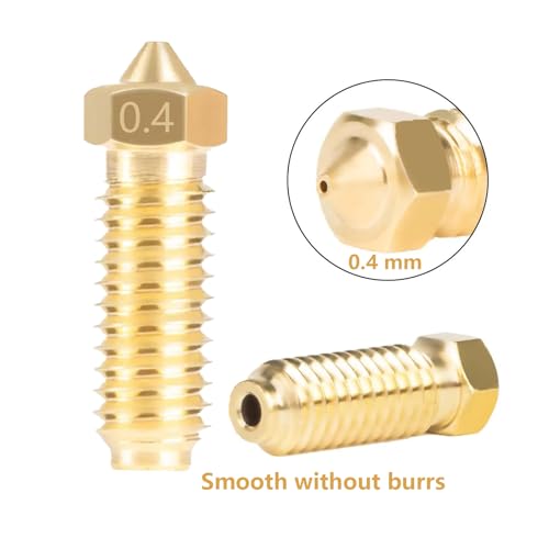 10PCS Brass Nozzles for Anycubic Kobra 3/Kobra S1, 3D Printer Parts 10PCS 0.4mm High Speed Nozzles Kit for Kobra 3, Kobra 3 Combo, Kobra S1, Kobra S1 Combo - style: Kobra 3 Brass 0.4mm