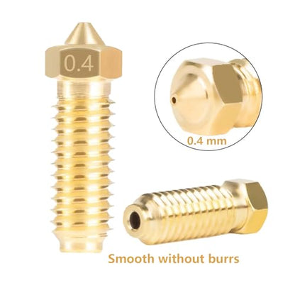 10PCS Brass Nozzles for Anycubic Kobra 3/Kobra S1, 3D Printer Parts 10PCS 0.4mm High Speed Nozzles Kit for Kobra 3, Kobra 3 Combo, Kobra S1, Kobra S1 Combo - style: Kobra 3 Brass 0.4mm