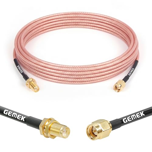 10ft SMA Cable, SMA Male to SMA Female Bulkhead RG316 SMA Extension Coaxial for 4G LTE Router Cellular SDR USB Dongle Receiver - size: 10 ft