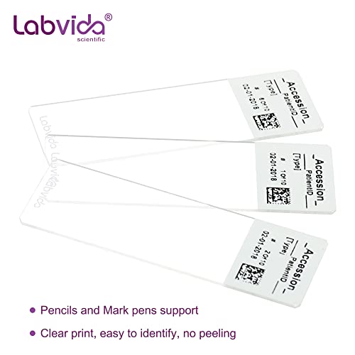72pcs Positive Charged Microscope Slides, Adhesive Frosted Glass Slides, Super White Glass, Fine Polished Edges, 45° Safety Corners, Dim. 75X25mm, PCL Series, LVQ075W - color: 72pcs, PCL Positive Charged Slides