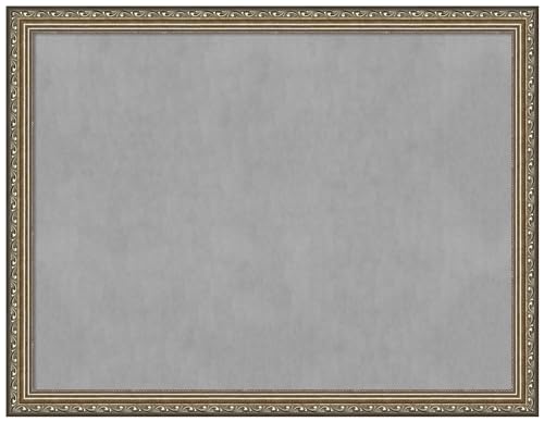 Amanti Art Silver Framed Magnetic Board, 26x20, Traditional Office Decor - size: 26"W x 20"H