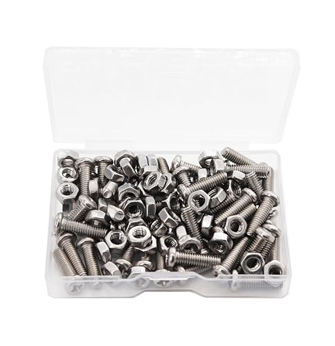 cSeao 50-Pack M3 x 10mm Pan Head Phillips Drive Machine Screws Hex Nuts Set, Stainless Steel 304 - size: M3 x 10mm 50-Pack