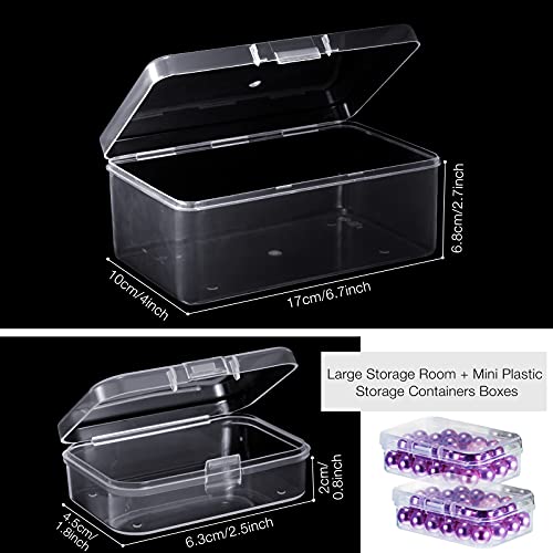 13 Pack Small Plastic Bead Organizers with Clear Case, 2.5 x 1.8 x 0.8 Inch - size: 2.5 x 1.8 x 0.8 Inch