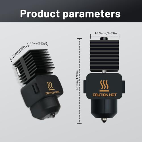 4-Pack Bamboo A1 mini/A1/A2L Hotend Kit, 0.2/0.4/0.6/0.8mm Hardened Steel Nozzle for Bambu Lab A1 Series/A2L, 3D Printer Print Head Replacement Nozzle for Bambu A1 Parts Precision&High-Speed Printing - style: Hotend Kit（0.2/0.4/0.6/0.8mm）