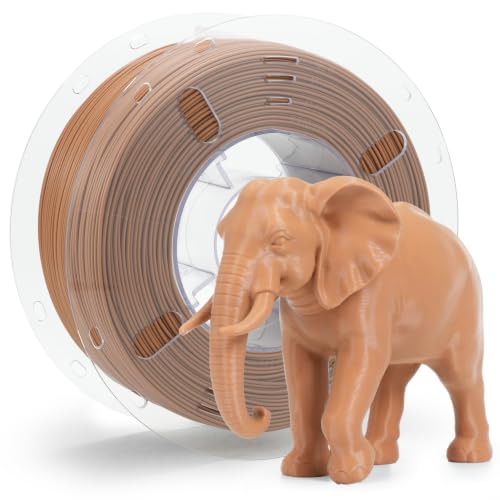 VOXELAB HS PLA+ Filament 1.75mm, High Speed PLA Plus 3D Printer Filament, 1kg (2.2lbs) for Most FDM 3D Printers, Enhanced Toughness & Smooth Printing, Superior Layer Adhesion(Light Brown) - color: Hs Pla+light Brown