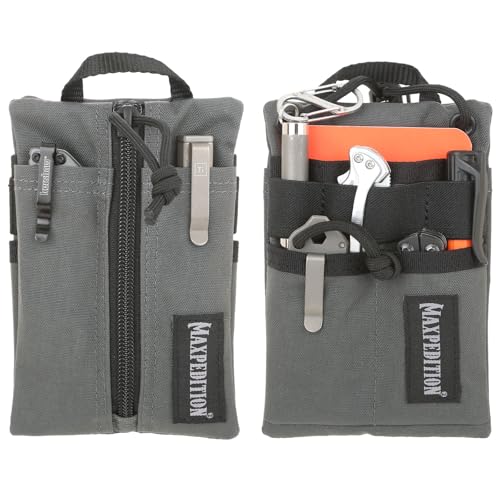 Maxpedition Platy Pocket Organizer, EDC Tool Pouch, Neck Wallet - color: Wolf Gray, size: 4" x 6"