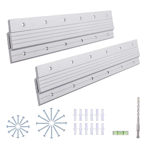 AENTGIU French Cleat Hanger 12 Inch - 2 Pairs - Aluminum Slim Z Clips/Bar - size: 12 inch, 2 Pair(4 Pcs)