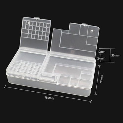 Clear Rectangular Double Layer Component Containers Hardware Organizers Box Storage Box Holder Component Storage Organization Tool