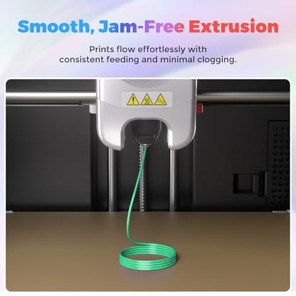 Flashforge 3D Printer Filament Silk PLA 1.75mm 1kg Spool-Dimensional Accuracy +/- 0.02mm (Green) - color: Green