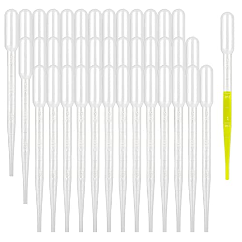 moveland 300PCS 3ml Disposable Plastic Transfer Pipettes for Lab Art Oil - size: 3 ML
