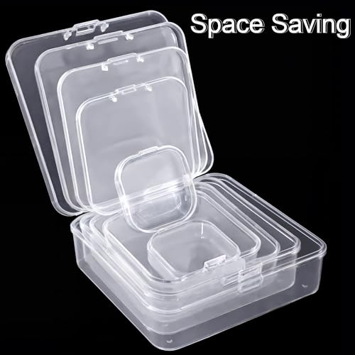 DUOFIRE Bead Organizer 10 Pack Clear Small Plastic Containers Mixed Sizes - size: Mixed Sizes(10 packs)