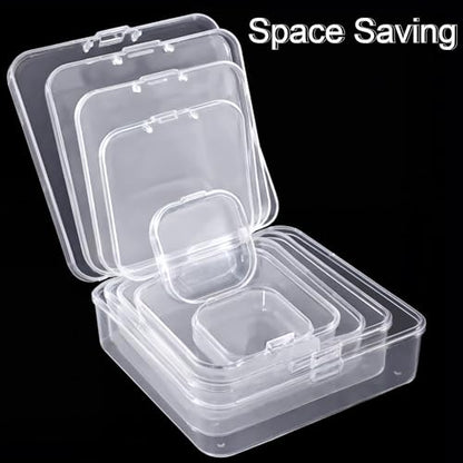 DUOFIRE Bead Organizer 10 Pack Clear Small Plastic Containers Mixed Sizes - size: Mixed Sizes(10 packs)