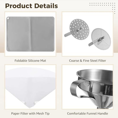 40 PCS Resin 3D Printer Accessories - 3D Printing Tools Set, Includes Stainless Steel Funnel, Silicone Mat, Precision Scissors, for High-Precision Prints
