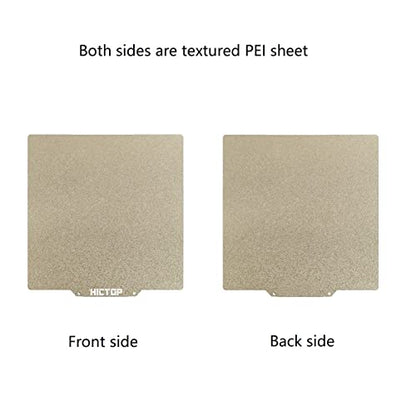 HICTOP Magnetic PEI Build Plate for Anycubic Kobra 2/Neo/Go/Pro | 230x230mm Double-Sided Textured Sheet | Ultra-Strong PLA Adhesion (45-55°C) | No Glue Needed | Includes Magnetic Base