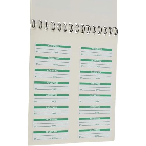 SPI 14-100-2 Removable Adhesive Accepted Labels: 2" x 1/2", Green on White (160 Count) - style: Accepted