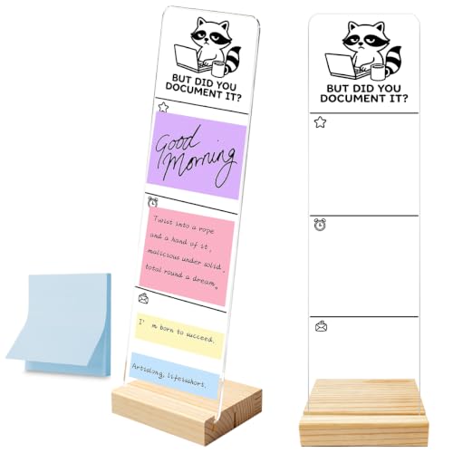 HTBIG Raccoon Document It Monitor Memo Board with Removable Wooden Base - color: Raccoon