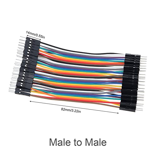 120Pcs Breadboard Jumper Wires,10 cm 40 Pin Male to Male - size: 3.9 inch (10 cm), style: Male to Male