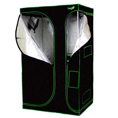 48" x 36" x 80" 2 in 1 Grow Tent Kit with Viewing Windows & Flood Trays – Dual Hydroponic Grow Tents - Smell Proof Grow Tent - for Indoor Growing - size: 48" x 36" x 80" 2-in-1