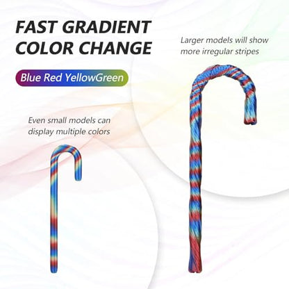 AMOLEN Silk PLA 3D Printer Filament, Shiny Multicolor Rainbow PLA Filament 1.75mm, Fast Color Change PLA 3D Printing Filament for Most FDM 3D Printer, Blue Red YellowGreen - color: Blue/Red/Yellow