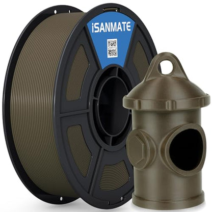 iSANMATE 3D Printer Filament ASA Champagne Gold, UV & Weather Resistant ASA Filament Perfect for Outdoor Functional Parts, for Bambu Lab 3D Printers,AMS,AMSLite, 1kg Spool (2.2lbs) - color: Champagne Gold