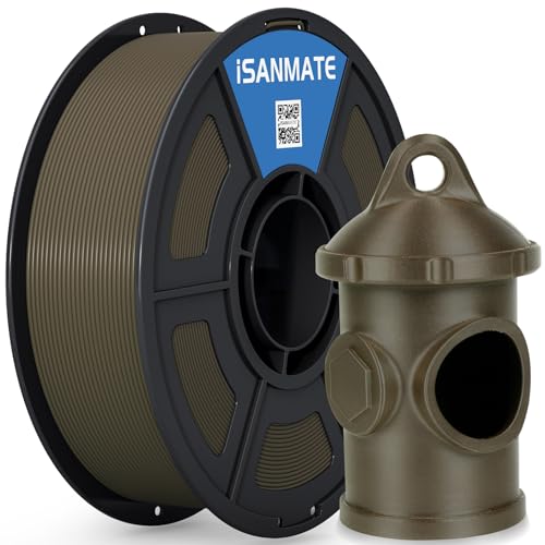 iSANMATE 3D Printer Filament ASA Champagne Gold, UV & Weather Resistant ASA Filament Perfect for Outdoor Functional Parts, for Bambu Lab 3D Printers,AMS,AMSLite, 1kg Spool (2.2lbs) - color: Champagne Gold
