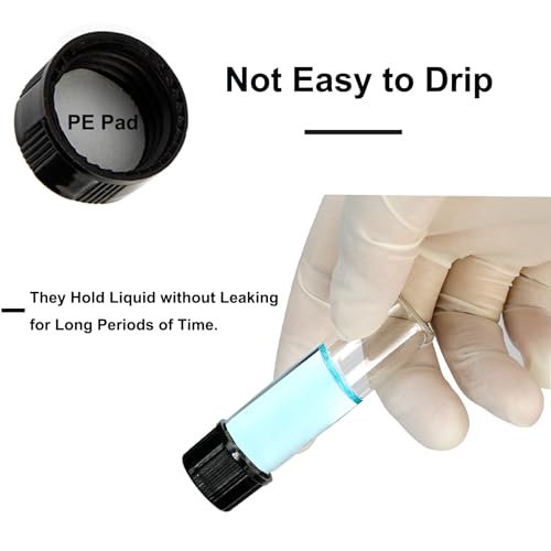 ALWSCI 1OZ Glass Vials, Small Liquid Sample Vial, 30 ml Borosilicate Glass Empty Vials with Caps, 24-400 Black Screw Caps with PE Liner, Pack of 100 - size: 30ML27.5x84mm Glass vials with screw caps