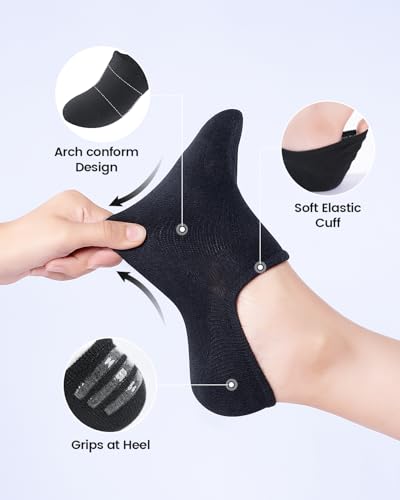 IDEGG No Show Socks Women 10 Pairs Low Cut Anti-Slid Athletic Casual Socks - color: Color C - 5 Gray and 5 Black, size: 7.5-9