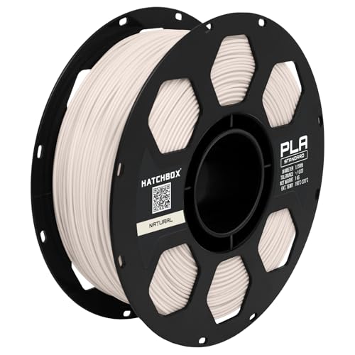 HATCHBOX 1.75mm Natural PLA 3D Printer Filament, 1 KG Spool, Dimensional Accuracy +/- 0.03 mm, 3D Printing Filament - color: Natural
