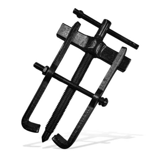 4" 2-Jaw Gear Puller, Adjustable Carbon Steel 2 Claws Flywheel Removal Tool, Universal Auto Separate Lifting Device Kit for Most Bearing Gear Pulley (Black) - color: Black