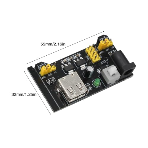 6pcs 3.3V/5V Dual Output Power Module MB-102 Power Supply Board DC Regulated Module for Arduino