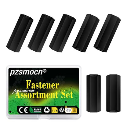 100pcs M3x15mm Nylon Black Female-Female Hex Standoff Spacer Kit - size: M3*15 mm, style: Black Female-Female Hex Standoff