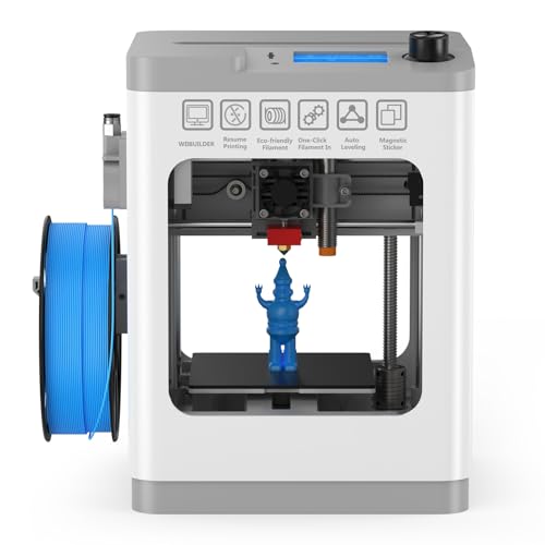 TINA2 3D Printer, HEPHI3D Mini 3D Printers for Beginners Fully Assembled - color: Grey