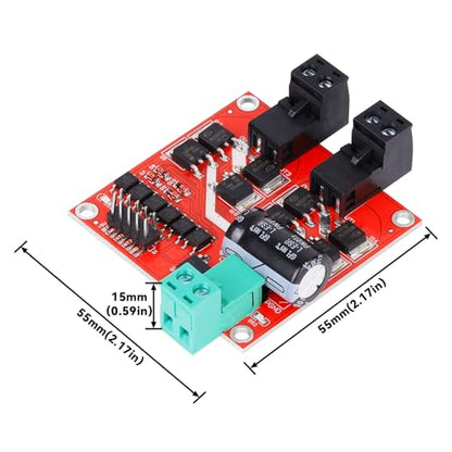 1PCS DC Motor Driver,L298 Dual H Bridge Motor Speed Controller 6.5V-27V 7A 160W PWM Motor Regulator Board,Electric Motor Control Module Industrial with Optocoupler Isolation - style: 1PCS