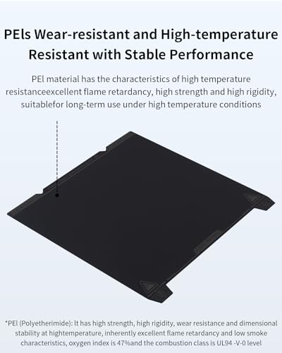 Creality Official K1 Build Plate Smooth Surface 235x235mm PEI Sheet Flexible Removable Spring Steel Bed Plate for Ender 3 V3/3V3 SE/3V3 KE/3 S1/3 S1 Pro/5 S1/CR-10SE (Without Magnetic Base) - color: Smooth Black, size: K1/Ender 3V3SE