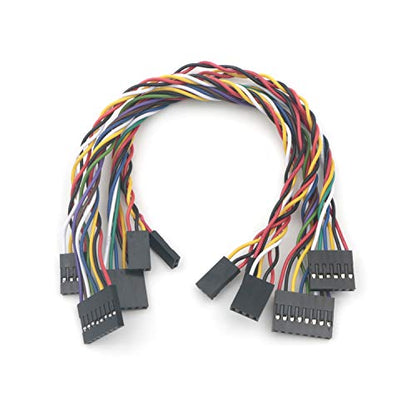20Pcs 6Pins 20cm Dupont Line 2.54mm Pitch