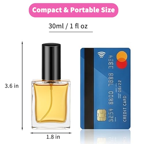 30 Pcs 30ml Mini Glass Spray Bottles - Perfume Spray Bottles Bulk Fine Mist - color: Black, size: 30ml