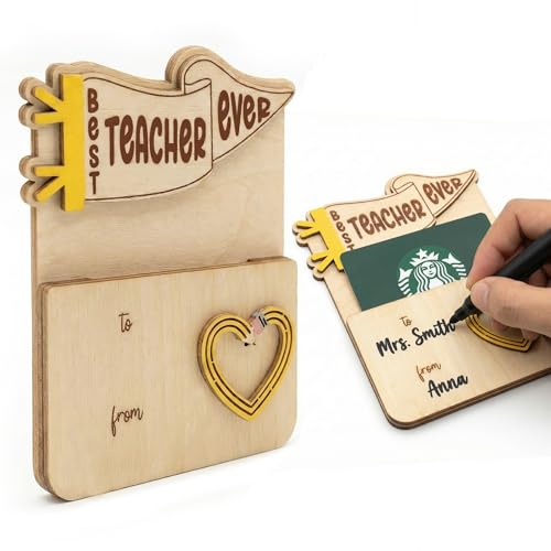 Teacher Appreciation Gift Card Holder - Thank You for Helping Me Grow - color: Yellow