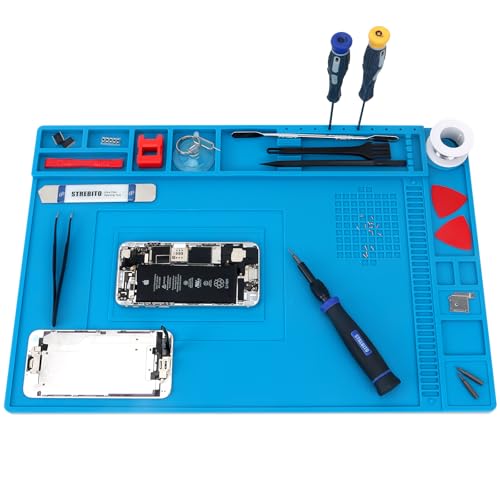 STREBITO Silicone Soldering Repair Mat Magnetic Work Mat 17.7''x11.8''