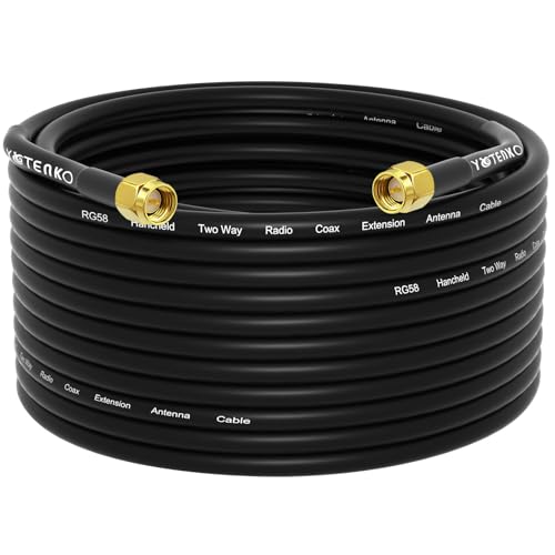 50FT SMA Male to Male RG58 Coaxial Cable Antenna Extension 50 Ohm - size: 50FT