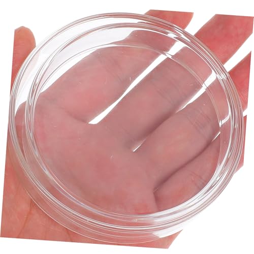 Baluue Glass Petri Dishes High Borosilicate Cell Culture Dishes 2.55 inch Clear Laboratory Supplies Set of 5 Stackable Petri Dish Glass for School Experiments Biology Microbiology Lab Analysis