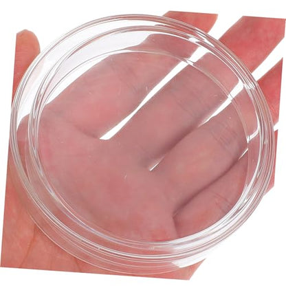 Baluue Glass Petri Dishes High Borosilicate Cell Culture Dishes 2.55 inch Clear Laboratory Supplies Set of 5 Stackable Petri Dish Glass for School Experiments Biology Microbiology Lab Analysis