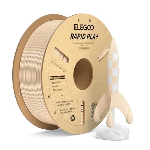 ELEGOO Rapid PLA Plus 3D Printer Filament 1.75mm Beige 1KG - color: 1kg Beige